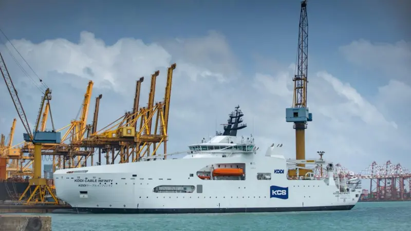 High-end production: the 113m KDDI Cable Infinity, built in Colombo for Japan.
