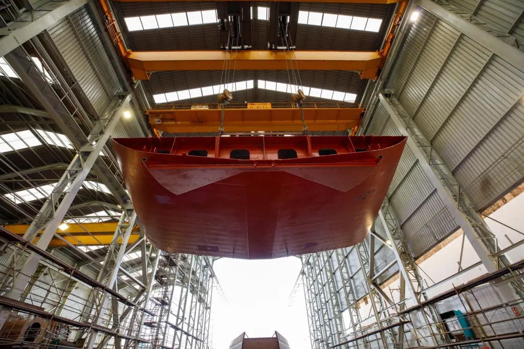 Another research ship reference for Vigo: keel-laying for the Odon de Buen.
