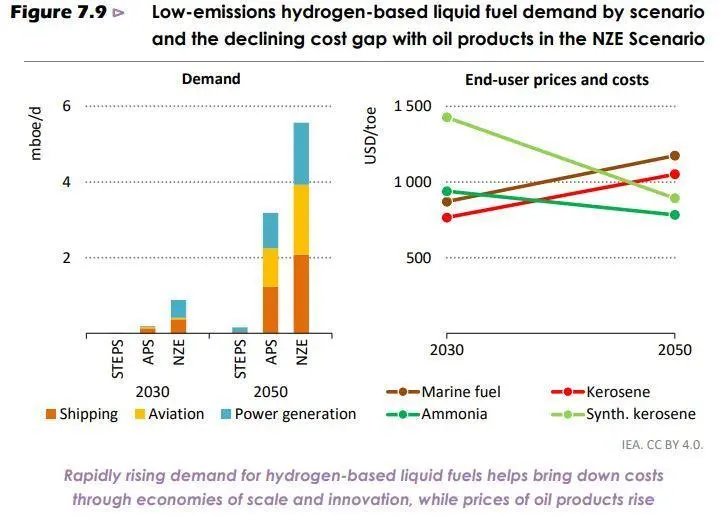 The IEA anticipates that the emergence of demand for ammonia and other hydrogen-based energy carriers by 2030 will pay an important role in determining future demand by 2050.