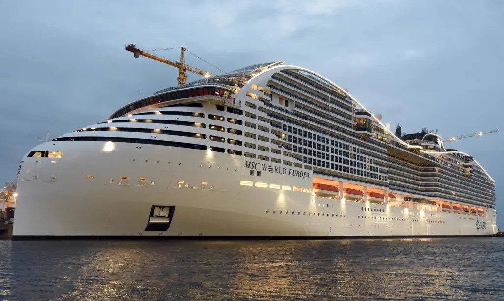 Stylish state-of-the-art: the newly-delivered MSC World Europa.