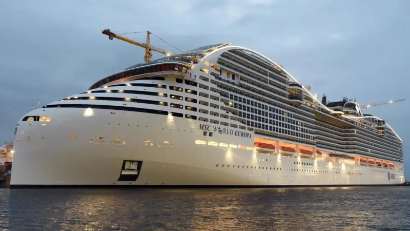 Stylish state-of-the-art: the newly-delivered MSC World Europa.