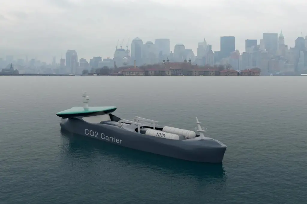 Rendering of 40,000cbm CO2 carrier design.