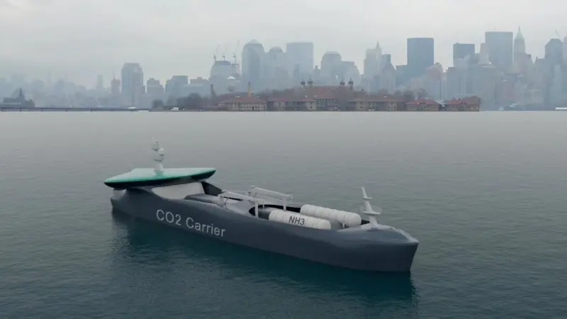 Rendering of 40,000cbm CO2 carrier design.