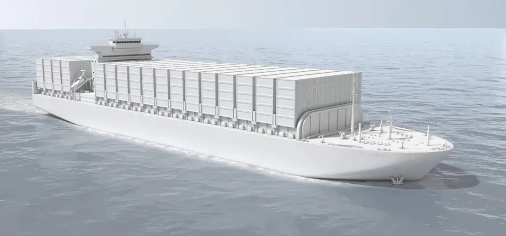 Illustration of a container vessel Photo: ABB Marine & Ports