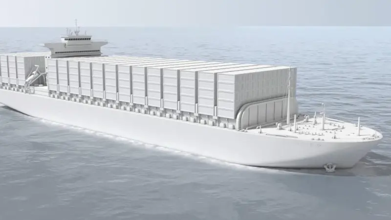 Illustration of a container vessel Photo: ABB Marine & Ports