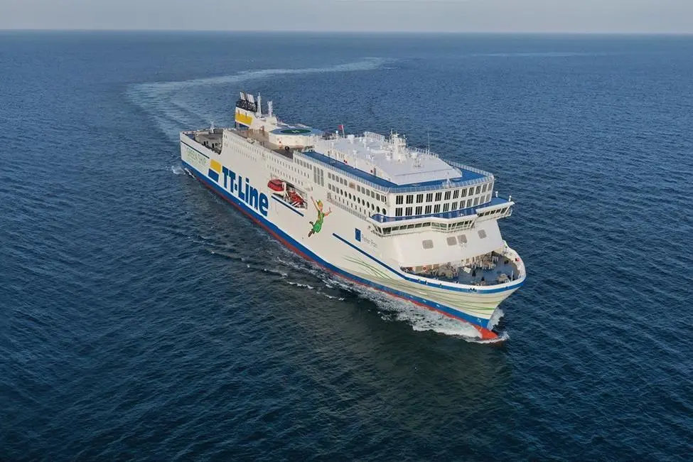 Germany's TT-Line has taken delivery of its second dual-fuel ferry capable of operating on LNG and bio-LNG.