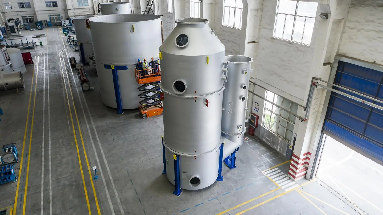 Alfa Laval PureSOx being assembled in its factory