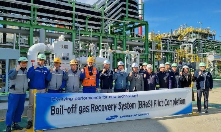 SHI successfully demonstrated its LNG reliquefaction system using heat exchanger technology.