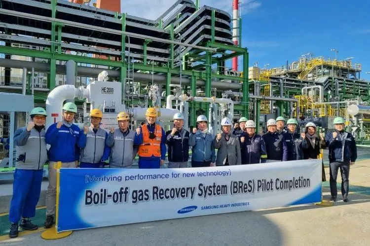 SHI successfully demonstrated its LNG reliquefaction system using heat exchanger technology.
