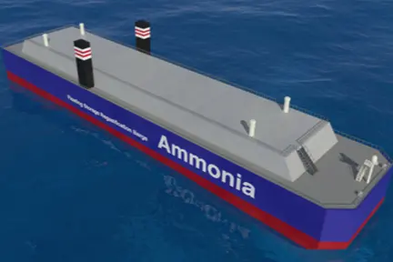 ClassNK has issued an AiP for an ammonia floating storage and regasification barge (A-FSRB) handling ammonia as fuel.