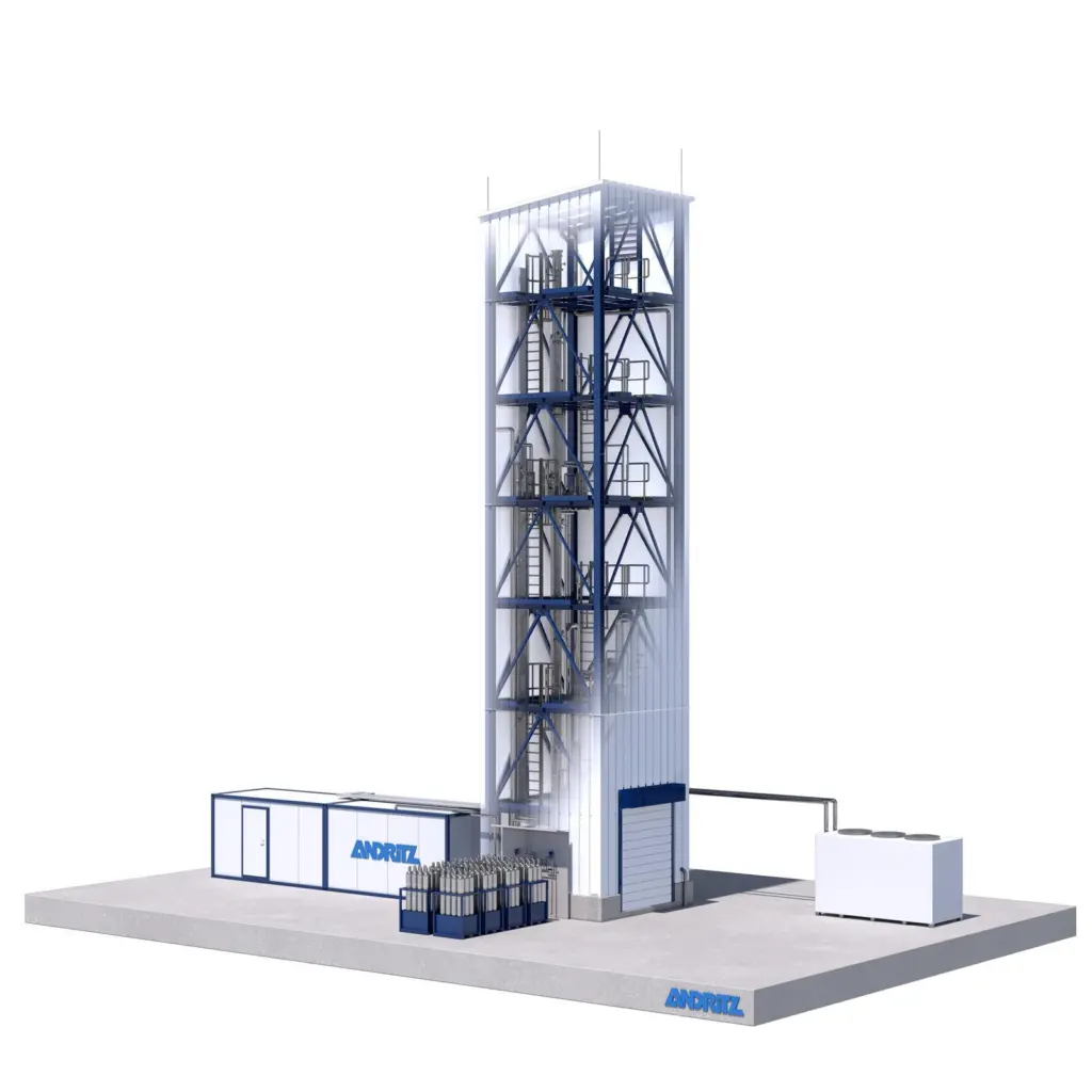 Andritz recently completed a first trial carbon capture and storage plant attached to a cement works in Germany.