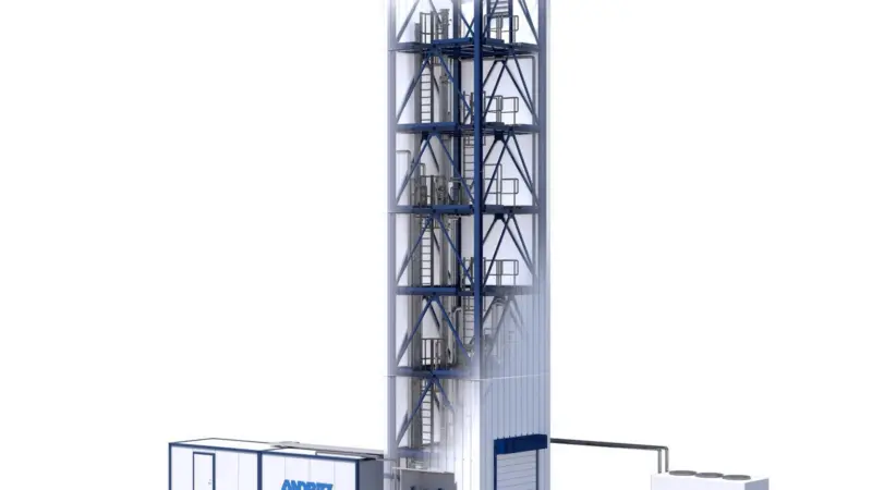 Andritz recently completed a first trial carbon capture and storage plant attached to a cement works in Germany.