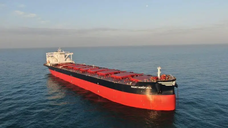 The first of Himalaya Shipping's series of 12 dual-fuel Newcastlemaxes, Mount Norefjell, completed its sea trial in mid January.