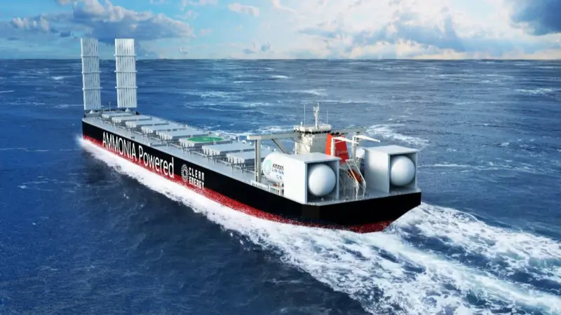 Rendering of the 210,000 dwt ammonia-fuelled bulk carrier.