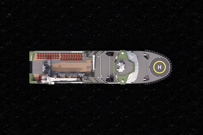 Damen has developed a concept for a vessel specially designed to install ground tackles for offshore turbine floaters