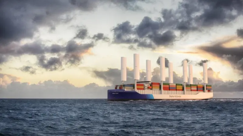 A new project plans to combine CWS’s wingsail system with a GTT-designed onboard CCS system with the aim of reducing carbon emissions from a container vessel operating on an alternative fuel by up to 50%.