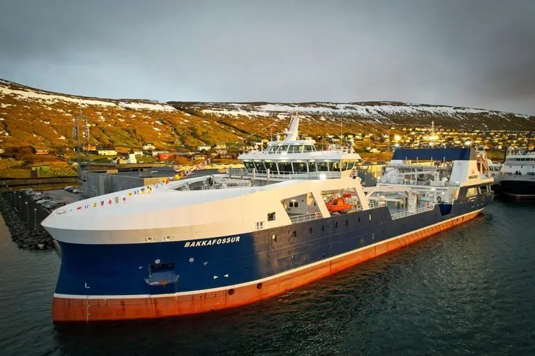 The hybrid wellboat Bakkafossur is powered by five Cummins gensets.
