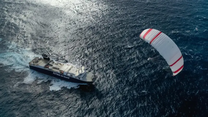 Airseas Seawing onbaord the vessel Ville de Bordeaux