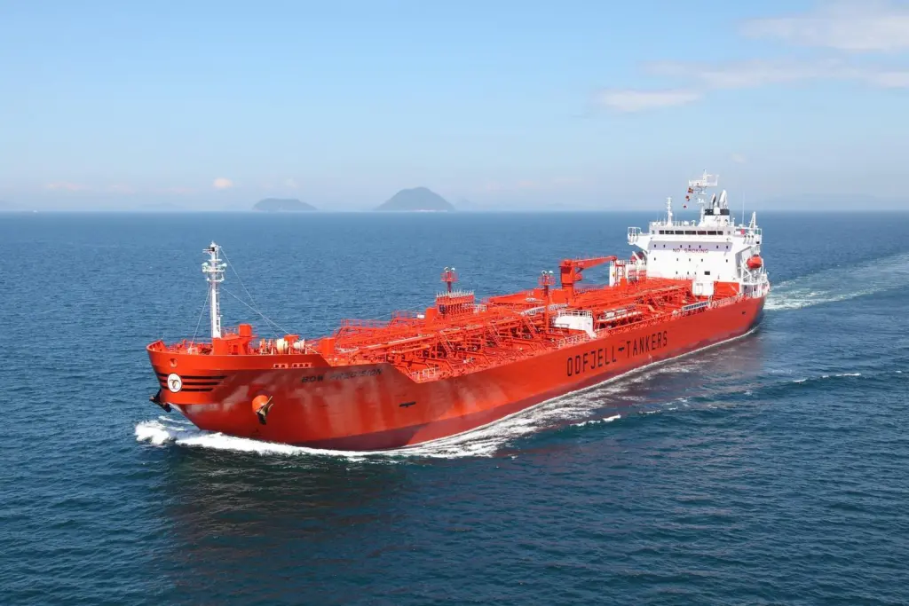 Odfjell tanker at sea