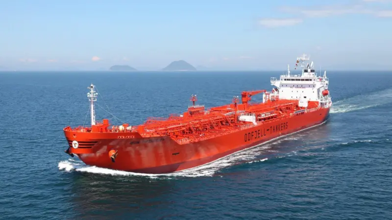 Odfjell tanker at sea