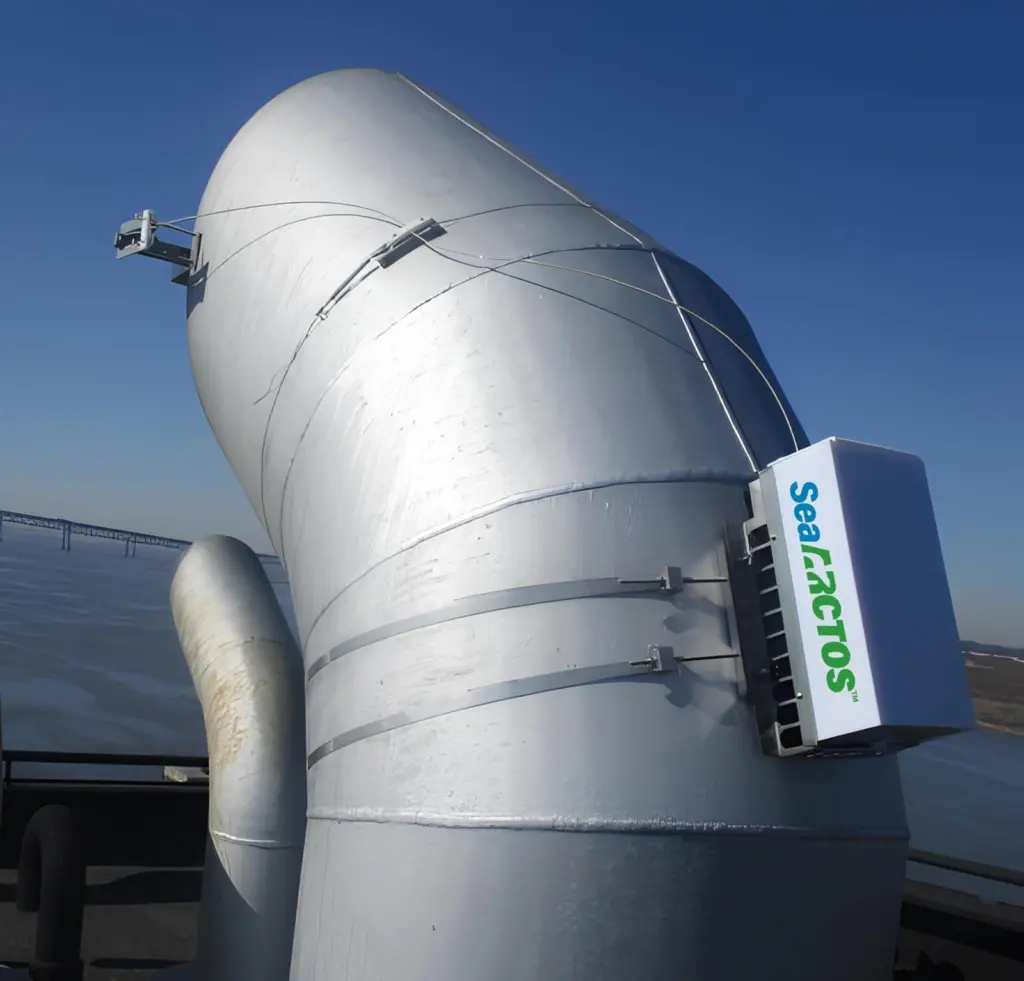 The ARCTOS-1 measures emissions through a sensor on a vessel's exhaust