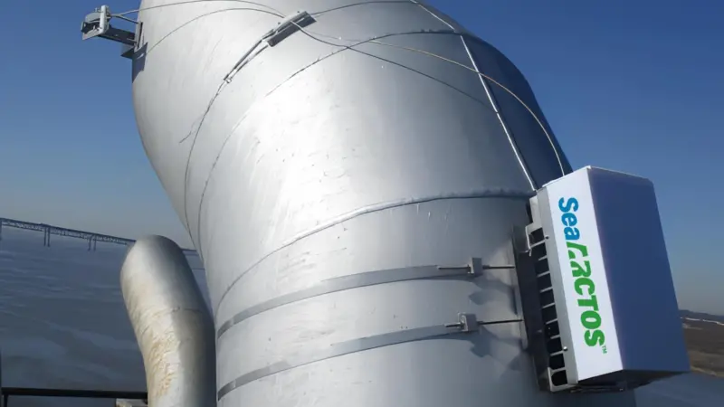 The ARCTOS-1 measures emissions through a sensor on a vessel's exhaust