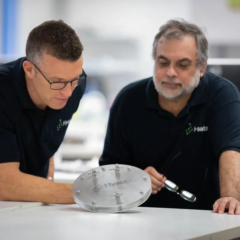 Image-9-Dr-Paul-Barrett-Chief-Executive-Officer-and-Dr-Gerry-Swiegers-Chief-Technical-Officer-at-Hysatas-Wollongong-Facility-1