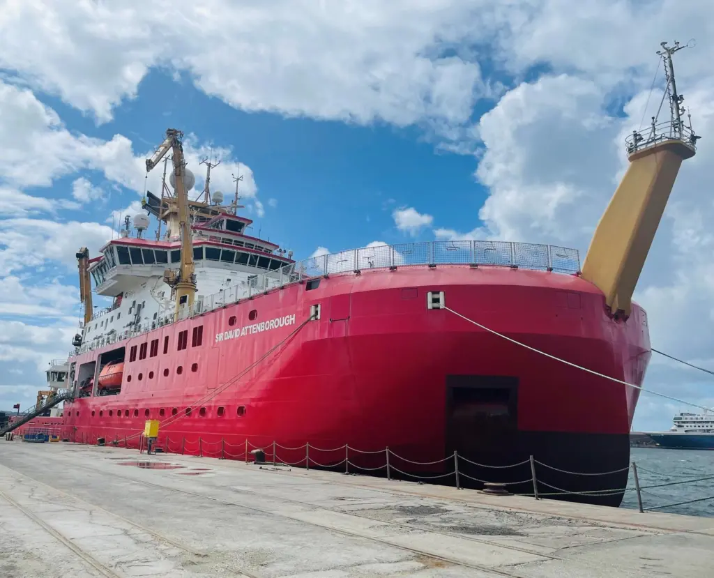 The RSS 'Sir David Attenborough' at Rosyth