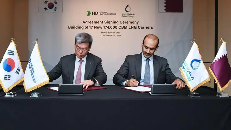 27092023 QatarEnergy and HHI Sign Ship Construction Agreement 01
