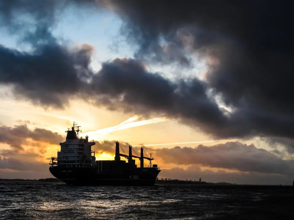 Ship at sea