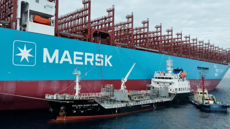 Ane Maersk methanol bunkering at Ulsan Port