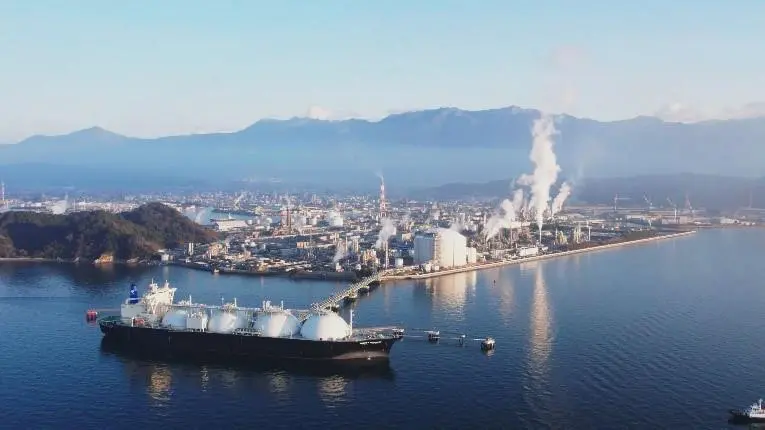Tokyo Gas Niihama LNG import terminal on Shikoku island.