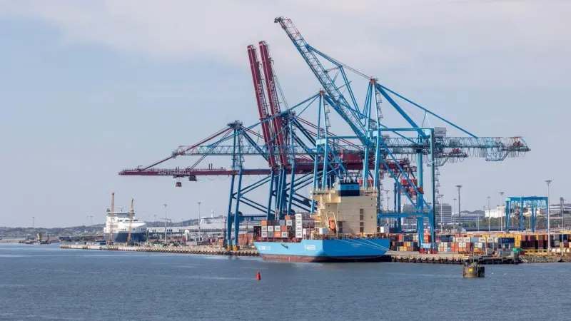 The 'Laura Maersk' at the Port of Gothenburg