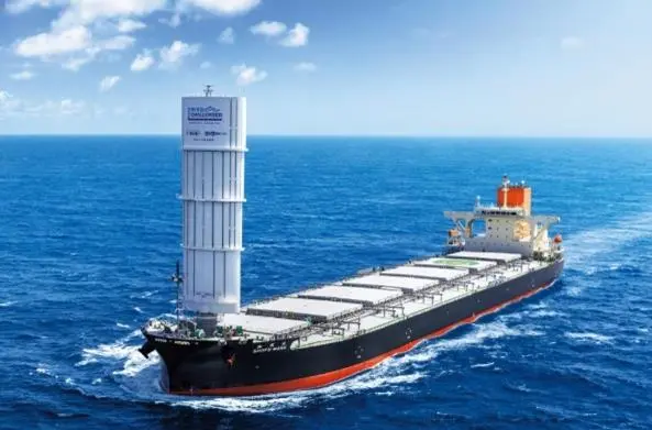 Wind Challenger propulsion system on board a bulk carrier