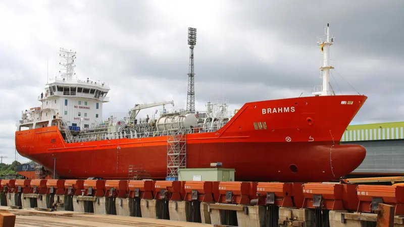 GEFO's 'Brahms' has an a full overhaul at Strela Shiprepair Yard
