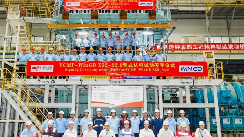 WinGD's new X52-S2.0 has successfully completed testing