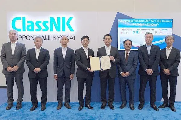 Members of ClassNK at an AiP granting
