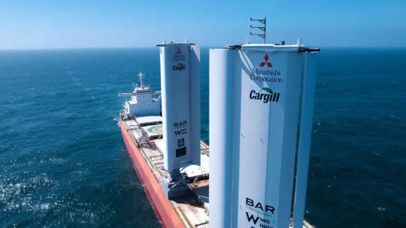 windwings installed on a ship
