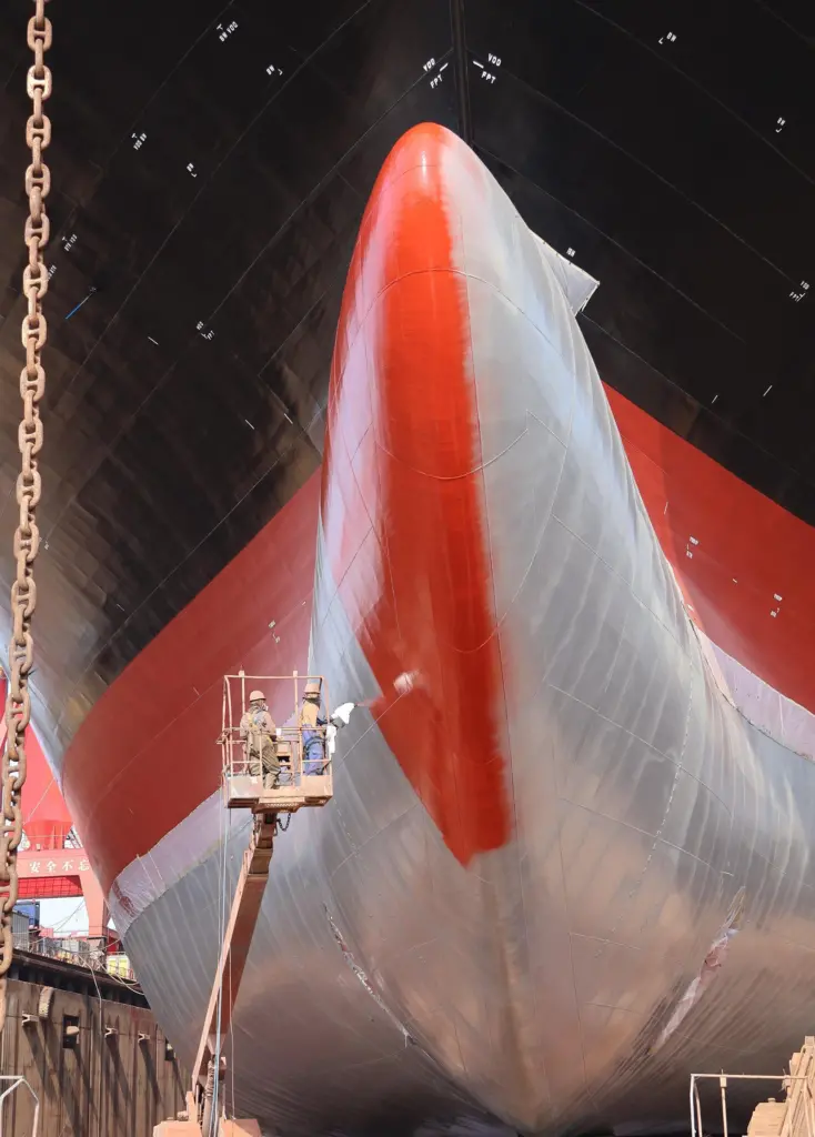 Electrostatic application of PPG hull coatings