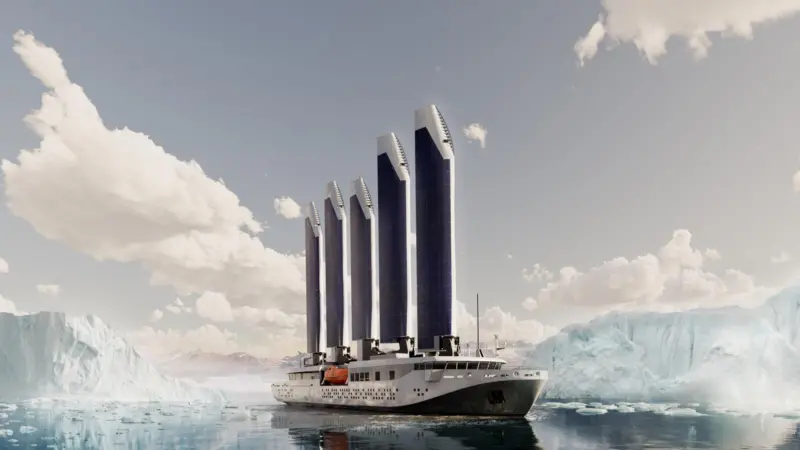 The picture shows a render of the Goltens Captain Arctic polar expedition vessel