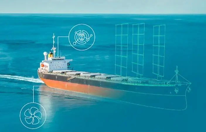 A generic image illustrating a ship accessing digital technologies from DNV