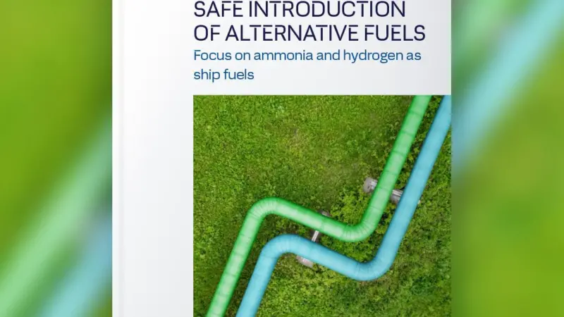 Front cover of DNV's white paper 'Safe Introduction of alternative fuels - Focus on ammonia and hydrogen as ship fuels'