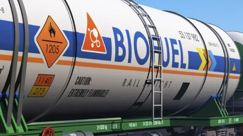 Tank of biofuel