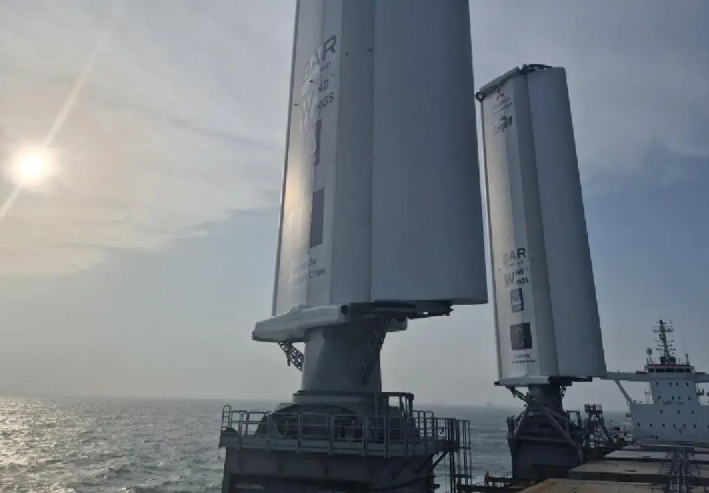 Two BAR Technologies Windwings on board a vessel at sea