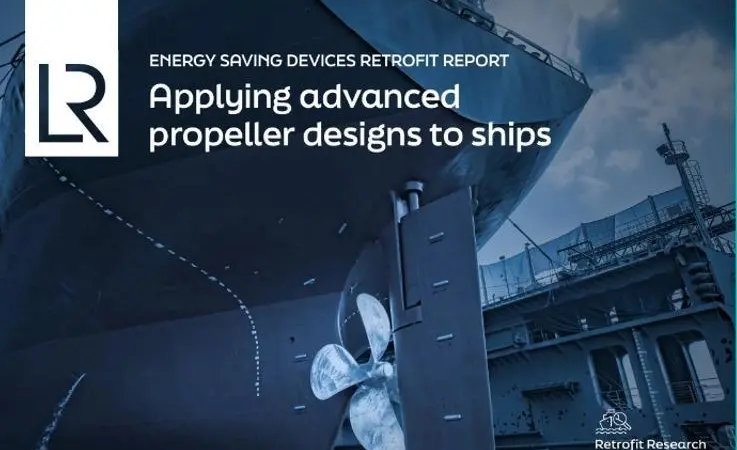 Front cover of LR's report 'Applying advanced propeller designs to ships'
