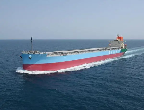 'Hokulink' coal carrier at sea