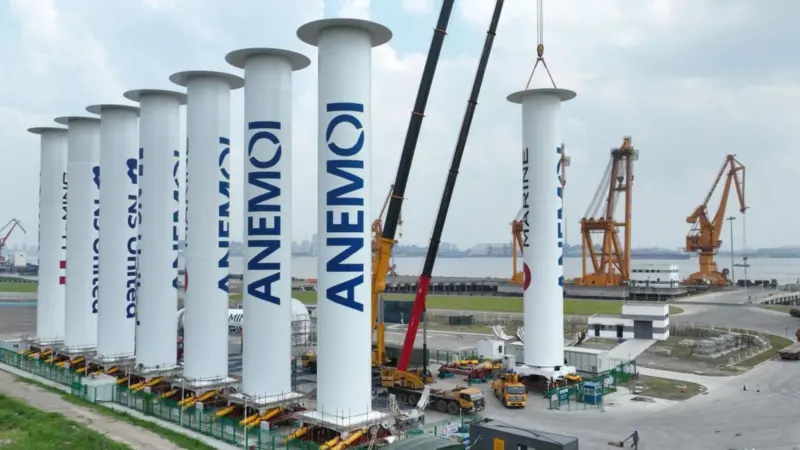 The image shows the new Anemoi production facility on the Yangtze River