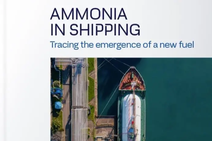The front cover of the DNV study, 'Ammonia in Shipping: Tracing the Emergence of a New Fuel'