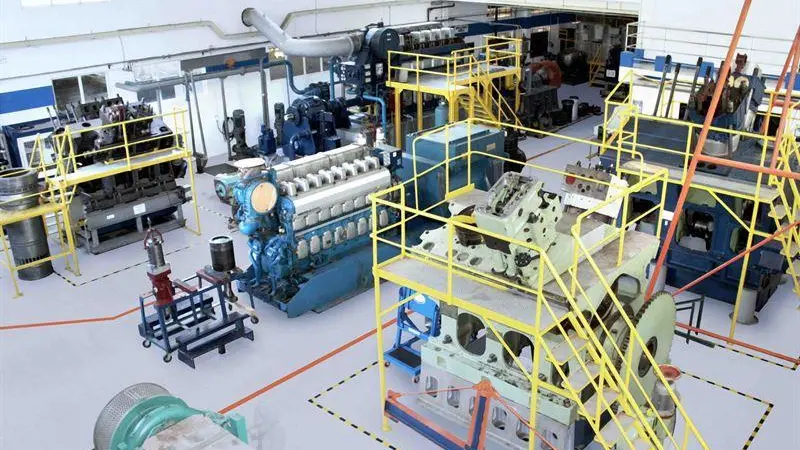The image shows Wärtsilä engines