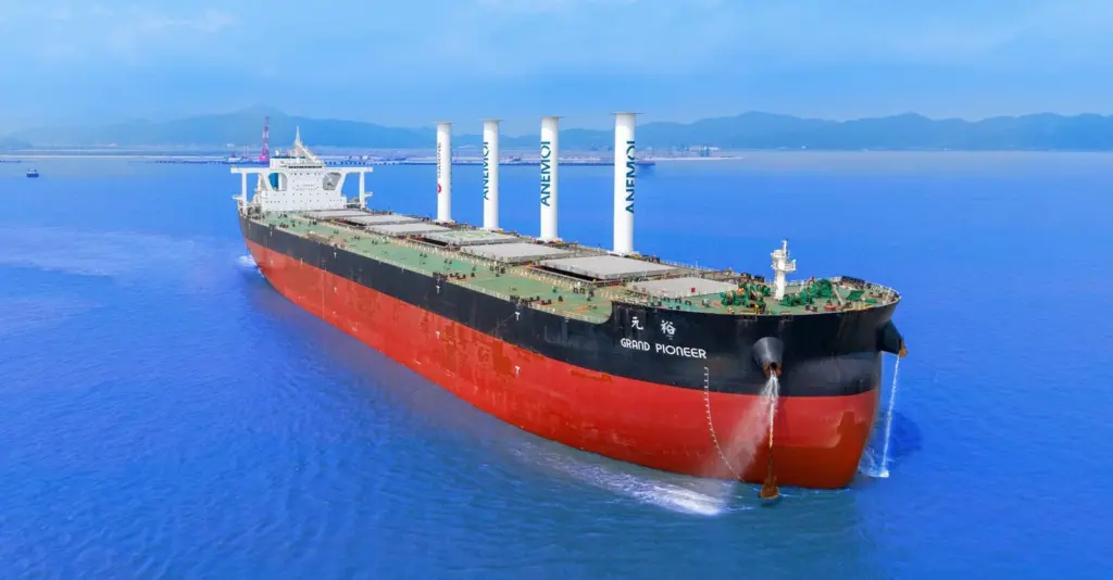 Anemoi Rotor Sails on board Grand Pioneer